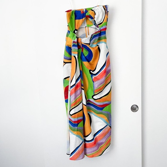 Mara Hoffman Samara Strapless Cutout Midi Dress Alegasia Print - Picture 3 of 12